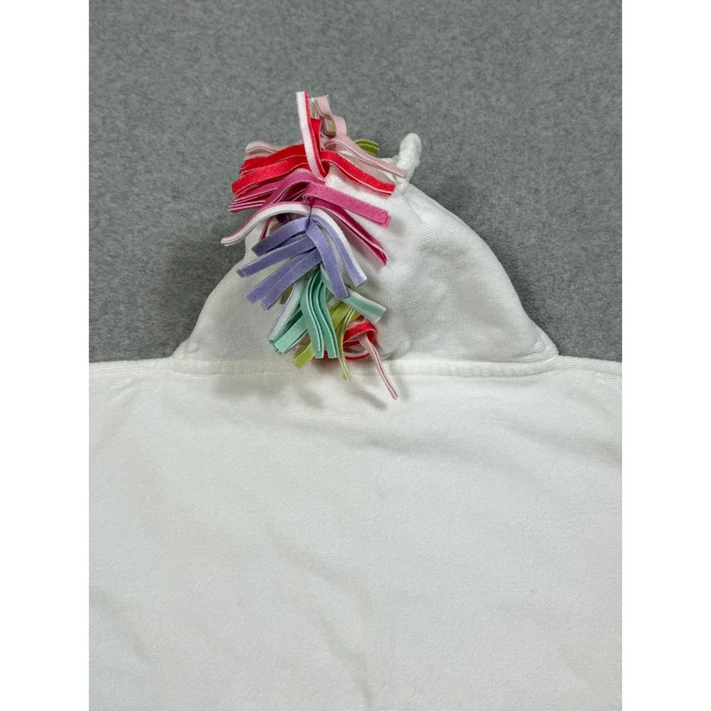Pottery Barn Kids Unicorn Hooded Towel White Cotton Maeve Personalized 23x34